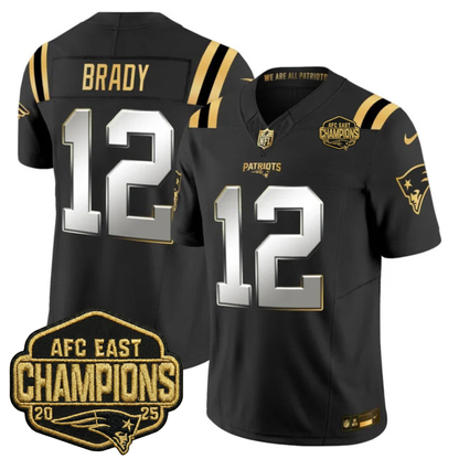 NE 2025 AFC East Champions Gold Vapor Limited Jersey - Stitched