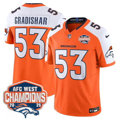 DEN AFC West Champions Patch Vapor Limited Jersey V2 - Stitched