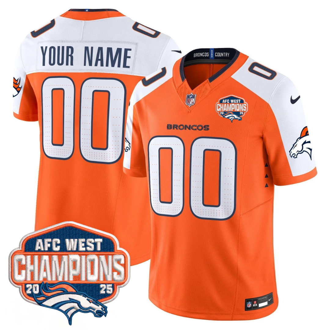 DEN AFC West Champions Patch Vapor Limited Jersey V2 - Stitched