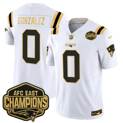 NE 2025 AFC East Champions Gold Vapor Limited Jersey - Stitched