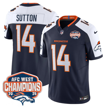 DEN AFC West Champions Patch Vapor Limited Jersey V2 - Stitched