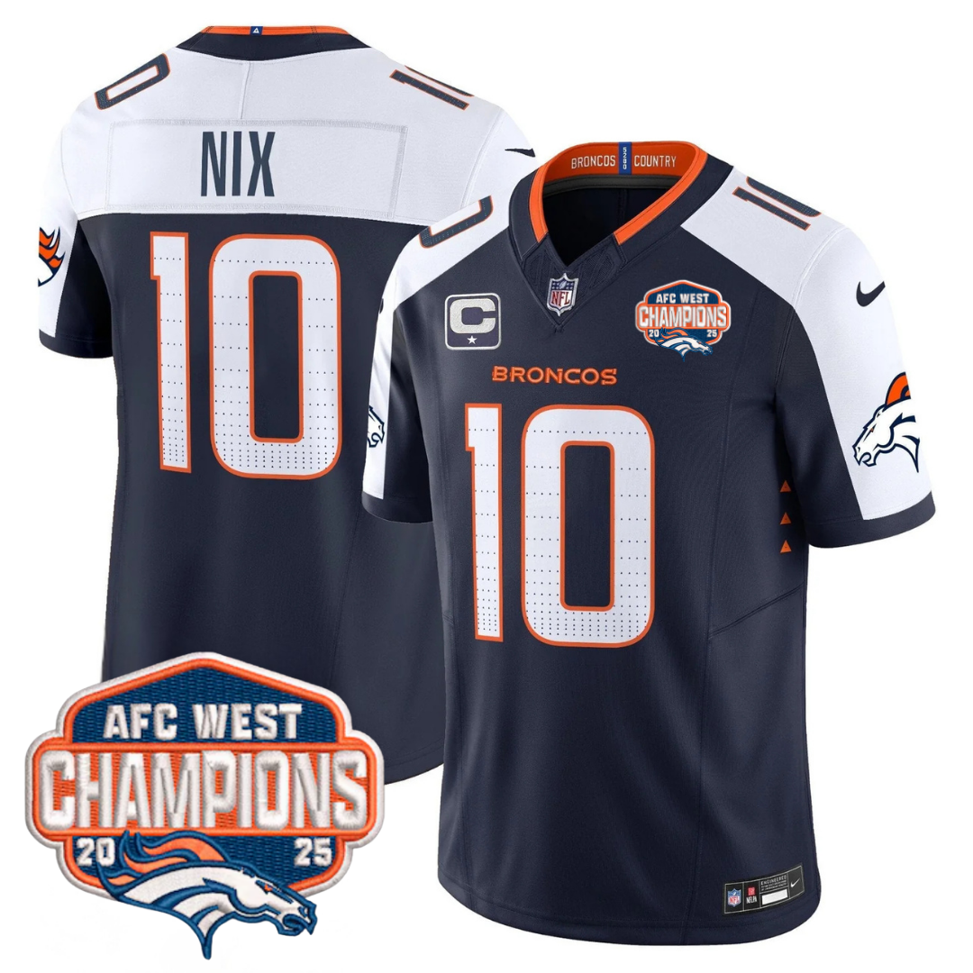 DEN AFC West Champions Patch Vapor Limited Jersey V2 - Stitched
