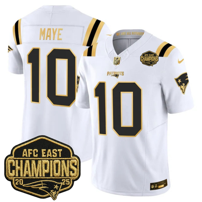 NE 2025 AFC East Champions Gold Vapor Limited Jersey - Stitched