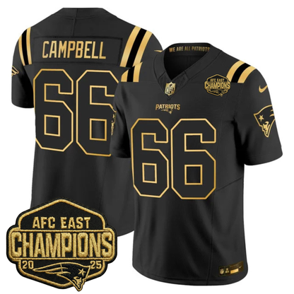 NE 2025 AFC East Champions Gold Vapor Limited Jersey - Stitched
