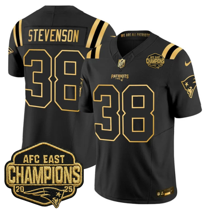 NE 2025 AFC East Champions Gold Vapor Limited Jersey - Stitched