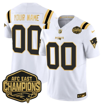 NE 2025 AFC East Champions Gold Vapor Limited Jersey - Stitched