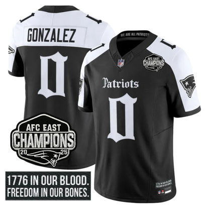 NE 'Gothic Revolution Edition' AFC East Champions Patch Vapor Limited Jersey - Stitched