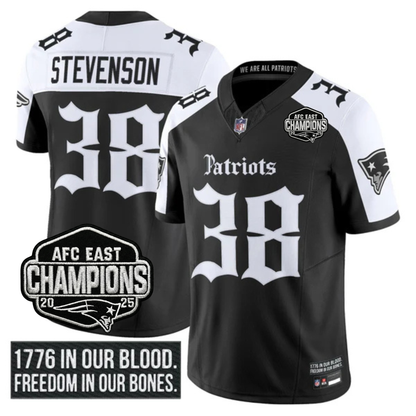 NE 'Gothic Revolution Edition' AFC East Champions Patch Vapor Limited Jersey - Stitched