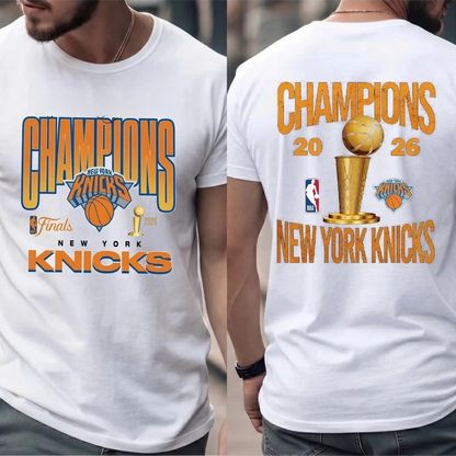 NYK 2026 Basketball Champions Two Sides Printed T-Shirt