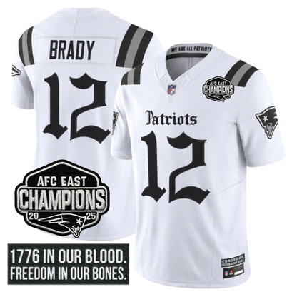 NE 'Gothic Revolution Edition' AFC East Champions Patch Vapor Limited Jersey - Stitched