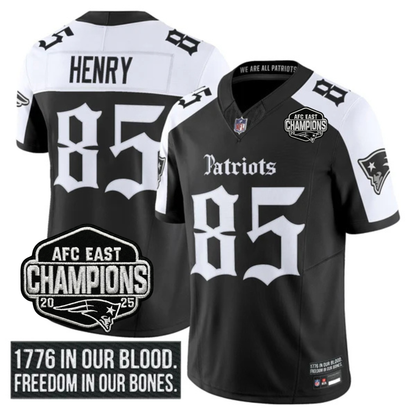 NE 'Gothic Revolution Edition' AFC East Champions Patch Vapor Limited Jersey - Stitched