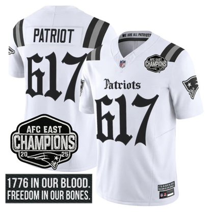 NE 'Gothic Revolution Edition' AFC East Champions Patch Vapor Limited Jersey - Stitched