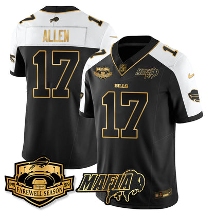 BUF 2025 Bills Mafia Patch Gold Vapor Limited Jersey - Stitched