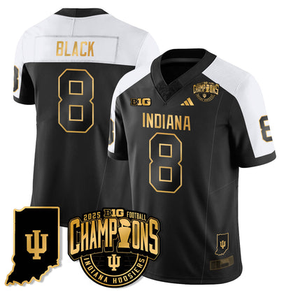 Indiana H Vapor Limited Football Gold Jersey - Big 10 Champions - Stitched