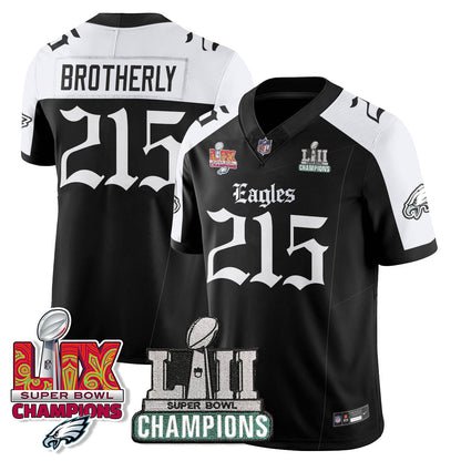 PHI 'Gothic Philly' LII-LIX Super Bowl Champions Vapor Limited Jersey - Stitched