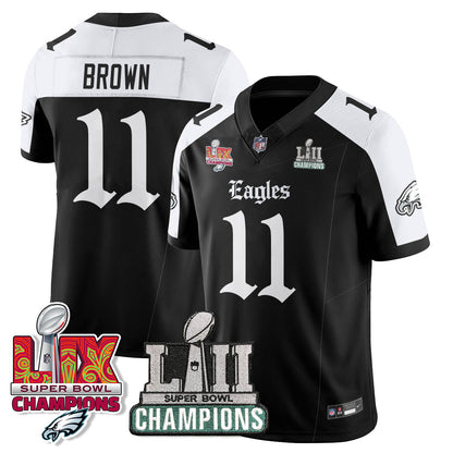 PHI 'Gothic Philly' LII-LIX Super Bowl Champions Vapor Limited Jersey - Stitched