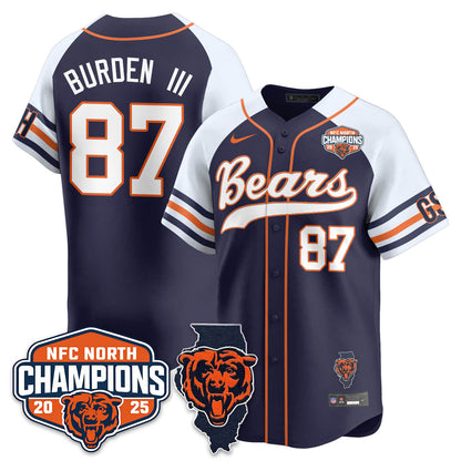 CHI  NFC North Division Champions Vapor Limited Baseball Jersey - Stitched