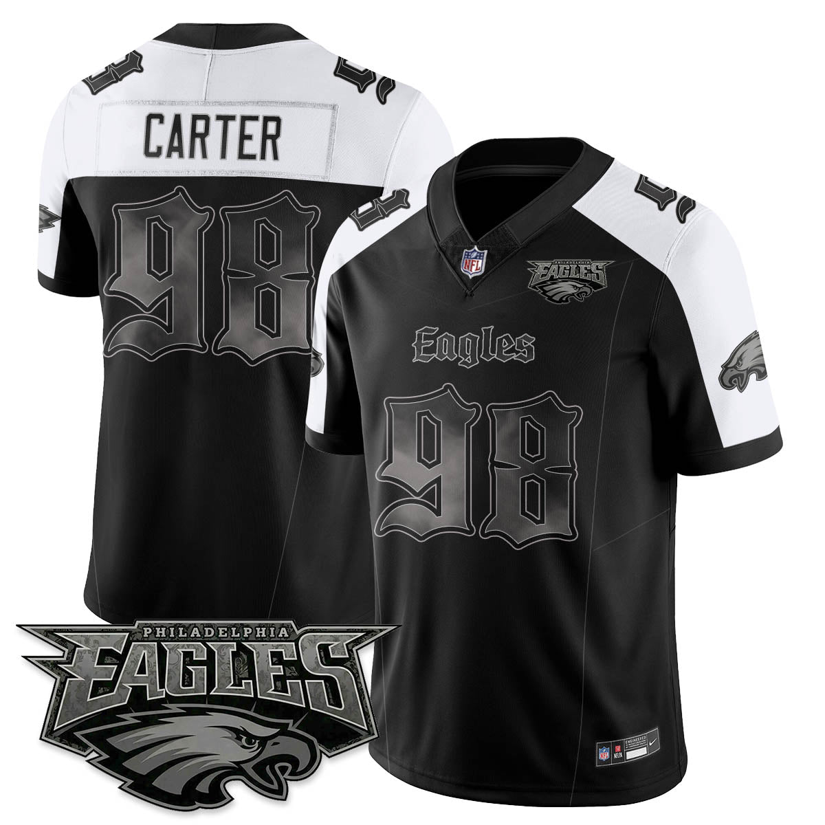 PHI 'Dark Gothic Philly' Vapor Limited Jersey - Stitched