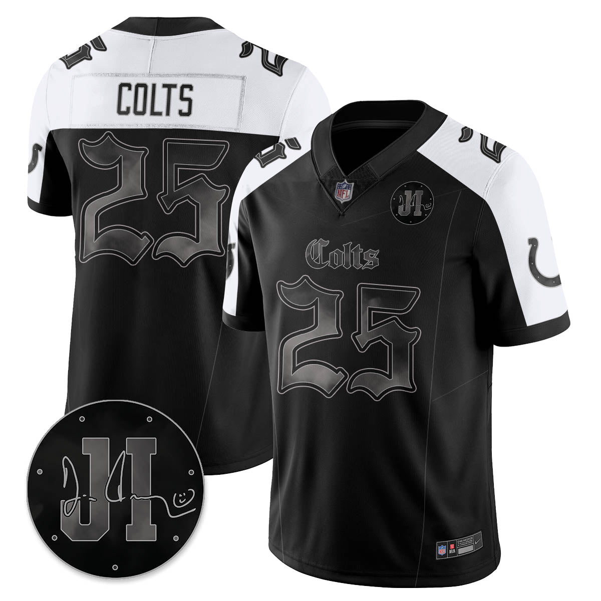 IND 'Dark Gothic' Vapor Limited Jersey - Jim Irsay Patch - Stitched