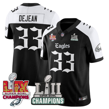 PHI 'Gothic Philly' LII-LIX Super Bowl Champions Vapor Limited Jersey - Stitched