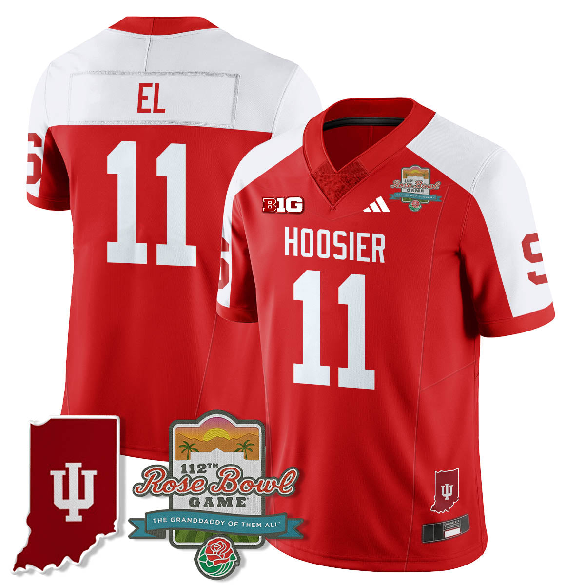 Indiana Hoosiers Vapor Limited Football Jersey - Rose Bowl 112th - All Stitched