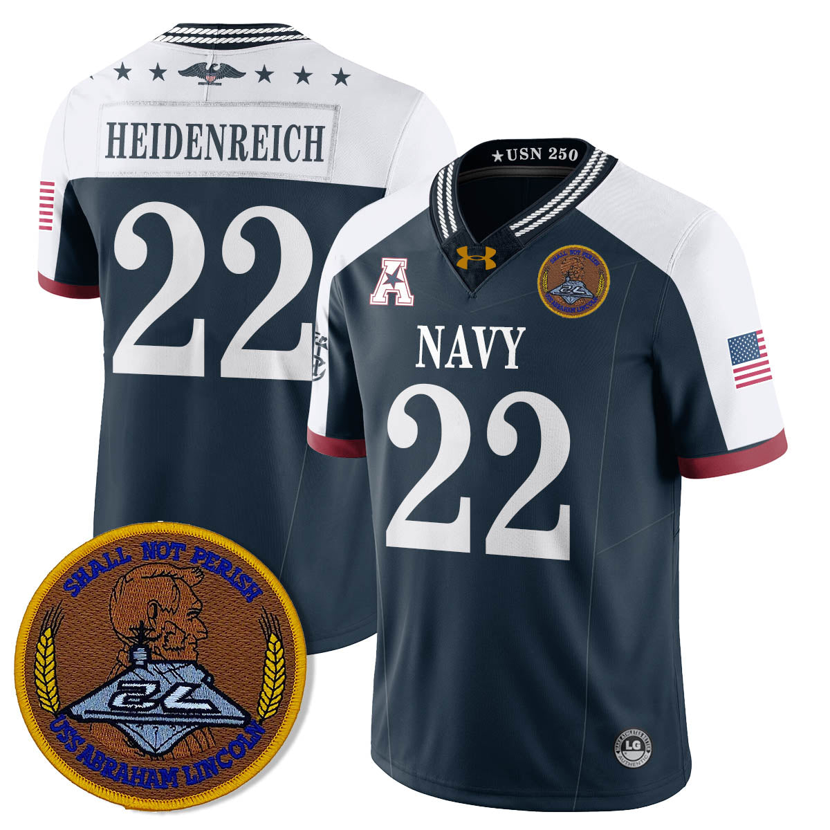 Navy MID Honoring the 250th Anniversary of the United States Navy Jersey - Stitched