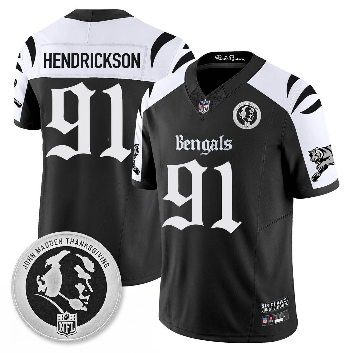 CIN Gothic Vapor Limited Jersey - John Madden Patch - Stitched