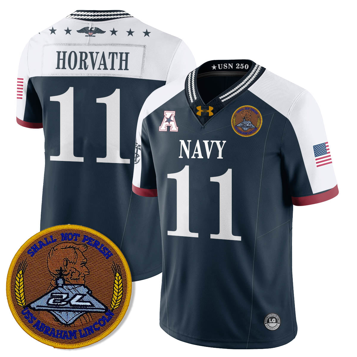 Navy MID Honoring the 250th Anniversary of the United States Navy Jersey - Stitched