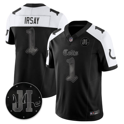IND 'Dark Gothic' Vapor Limited Jersey - Jim Irsay Patch - Stitched
