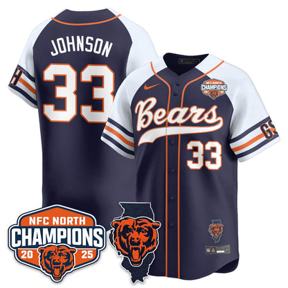 CHI  NFC North Division Champions Vapor Limited Baseball Jersey - Stitched