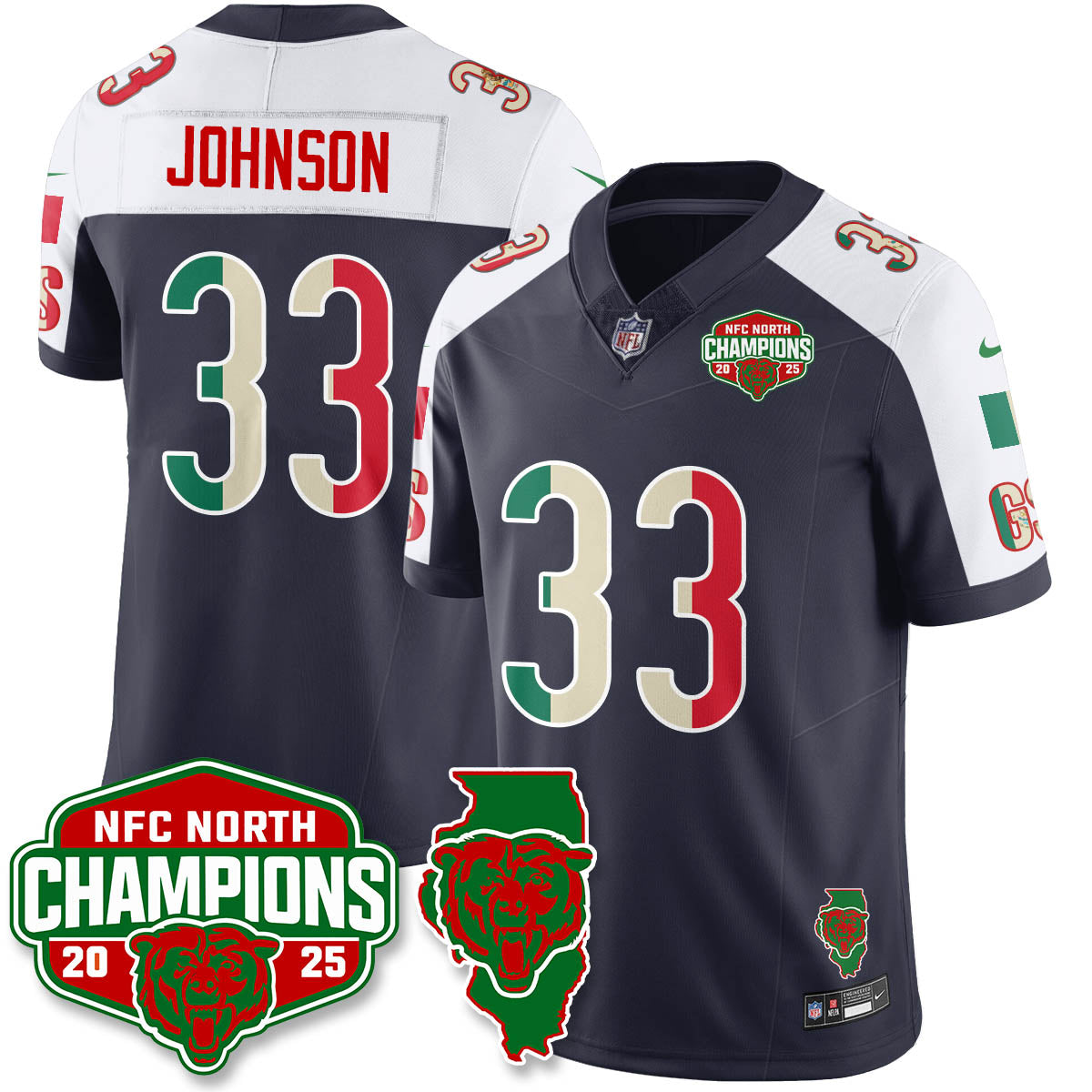 CHI Mexico NFC North Division Champions Vapor Limited Jersey - Stitched