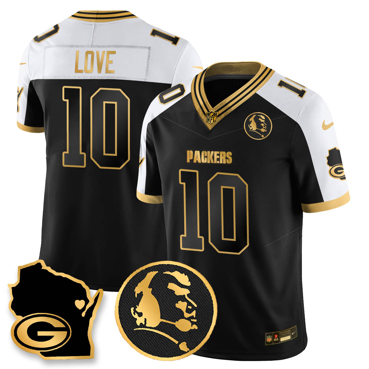 GB 4-Time Champions Vapor Limited Jersey - John Madden Patch - Stitched