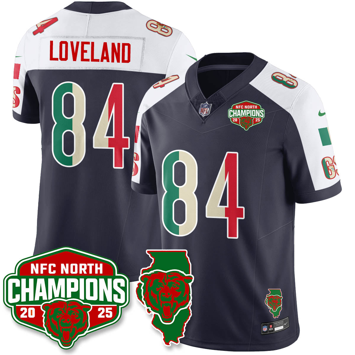 CHI Mexico NFC North Division Champions Vapor Limited Jersey - Stitched