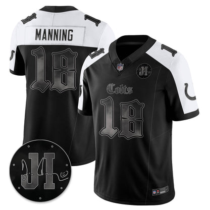 IND 'Dark Gothic' Vapor Limited Jersey - Jim Irsay Patch - Stitched