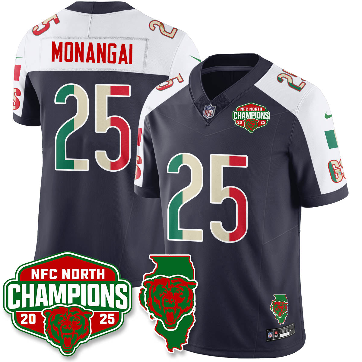 CHI Mexico NFC North Division Champions Vapor Limited Jersey - Stitched