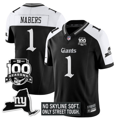 NYG 100th Seasons 'Gothic Gotham Edition' Vapor Limited Jersey - Stitched