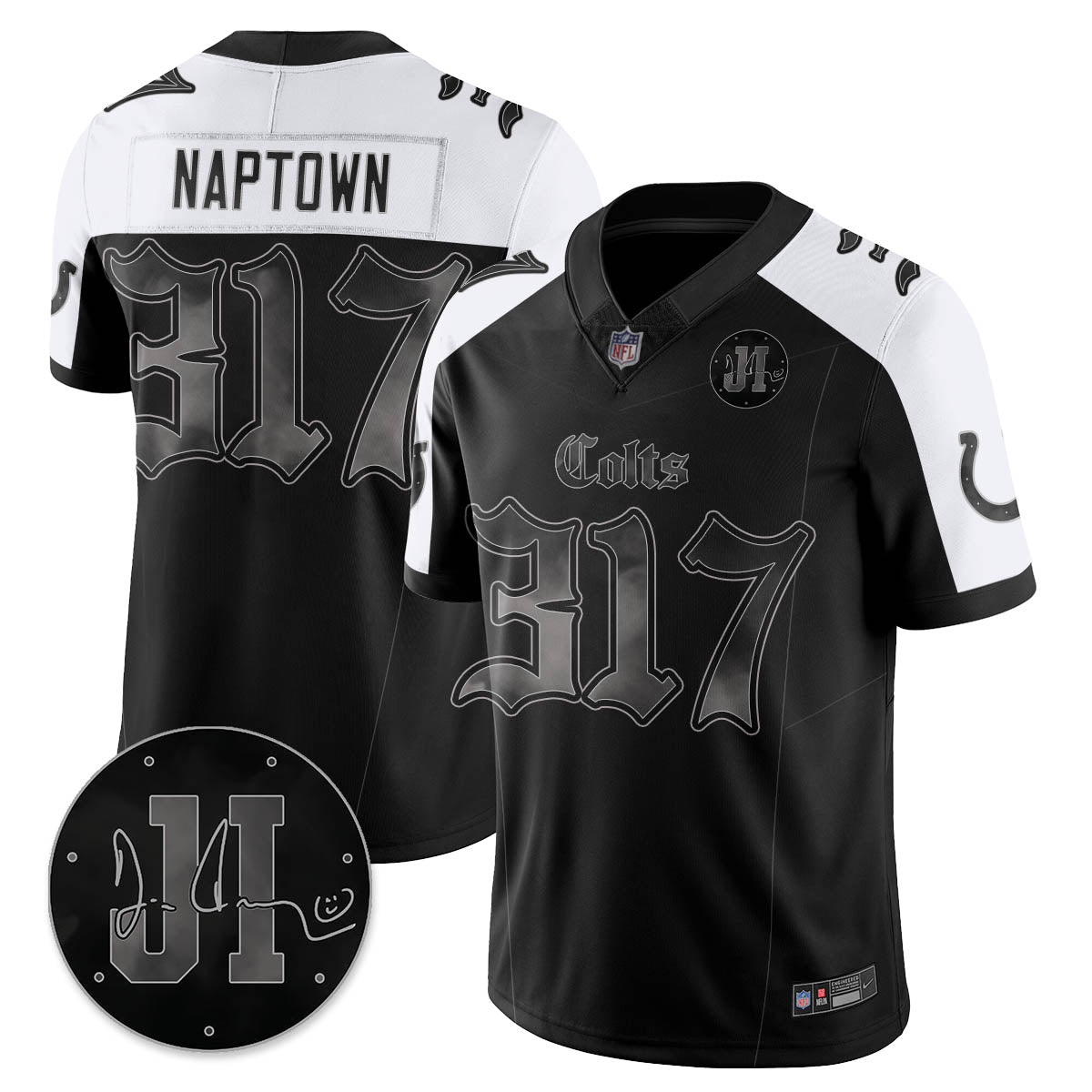 IND 'Dark Gothic' Vapor Limited Jersey - Jim Irsay Patch - Stitched