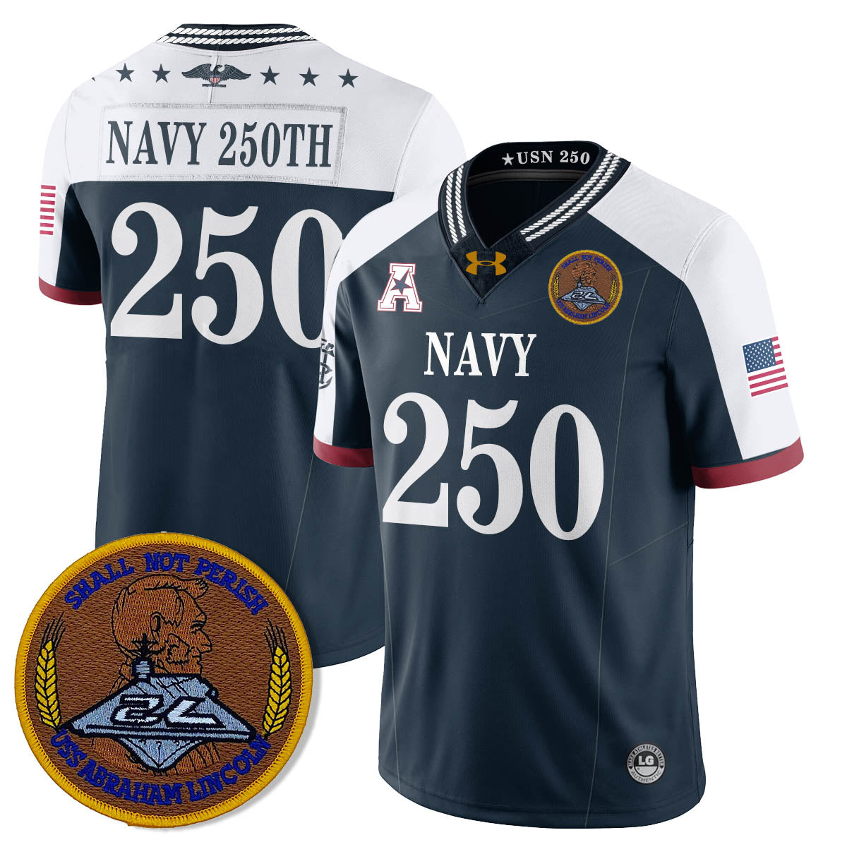 Navy MID Honoring the 250th Anniversary of the United States Navy Jersey - Stitched