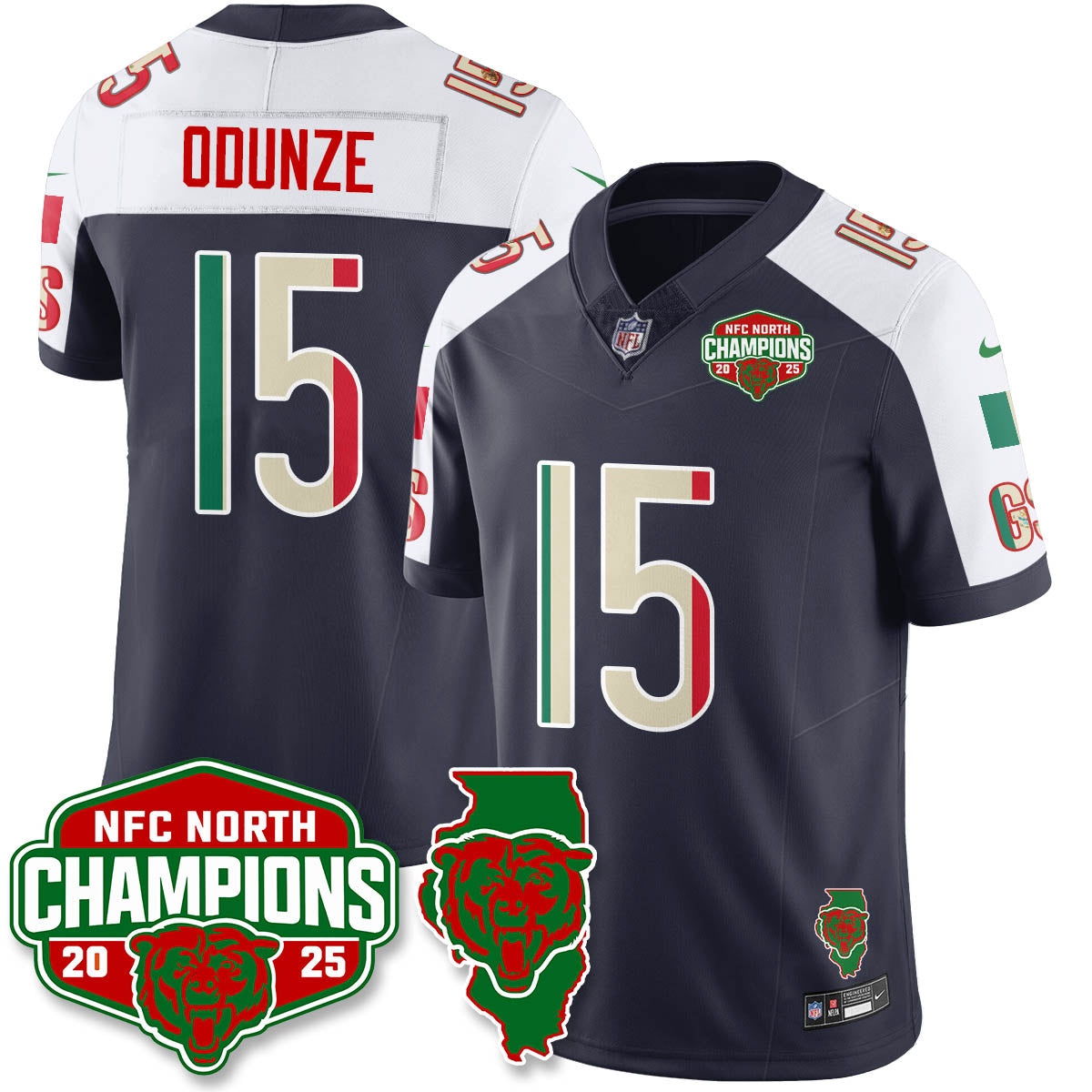 CHI Mexico NFC North Division Champions Vapor Limited Jersey - Stitched