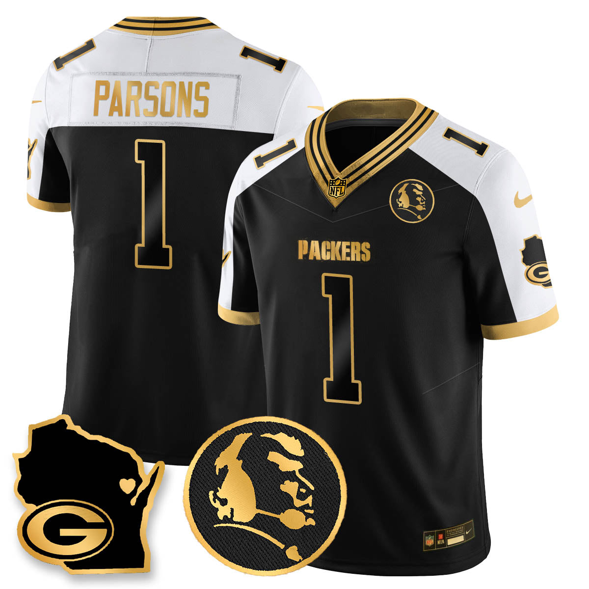 GB 4-Time Champions Vapor Limited Jersey - John Madden Patch - Stitched