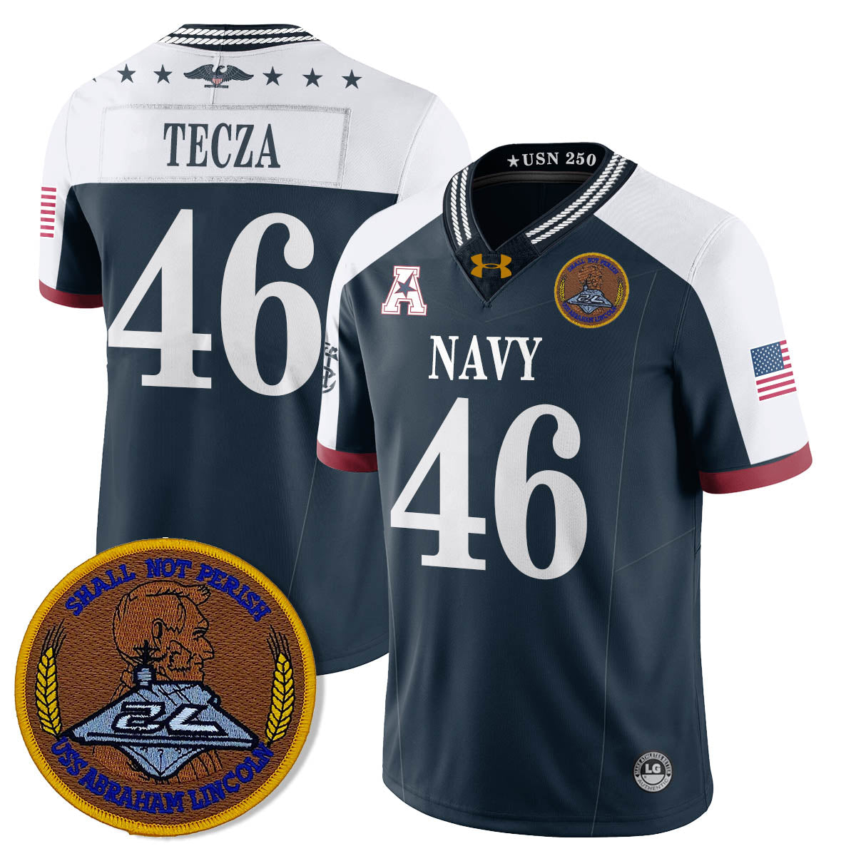 Navy MID Honoring the 250th Anniversary of the United States Navy Jersey - Stitched