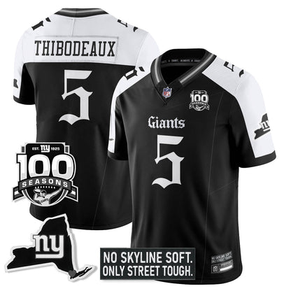 NYG 100th Seasons 'Gothic Gotham Edition' Vapor Limited Jersey - Stitched