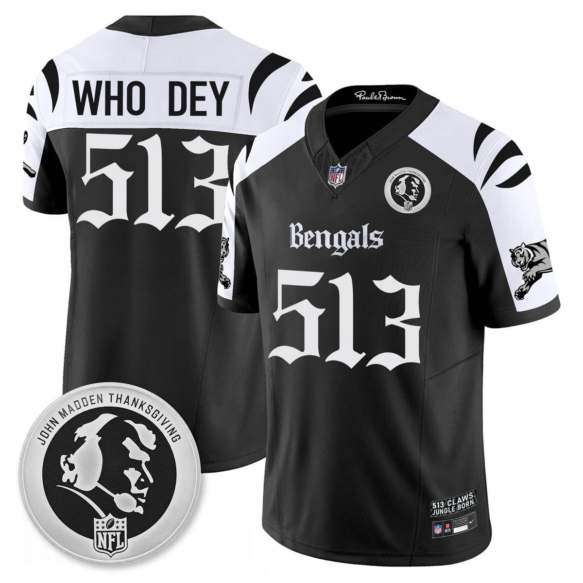 CIN Gothic Vapor Limited Jersey - John Madden Patch - Stitched