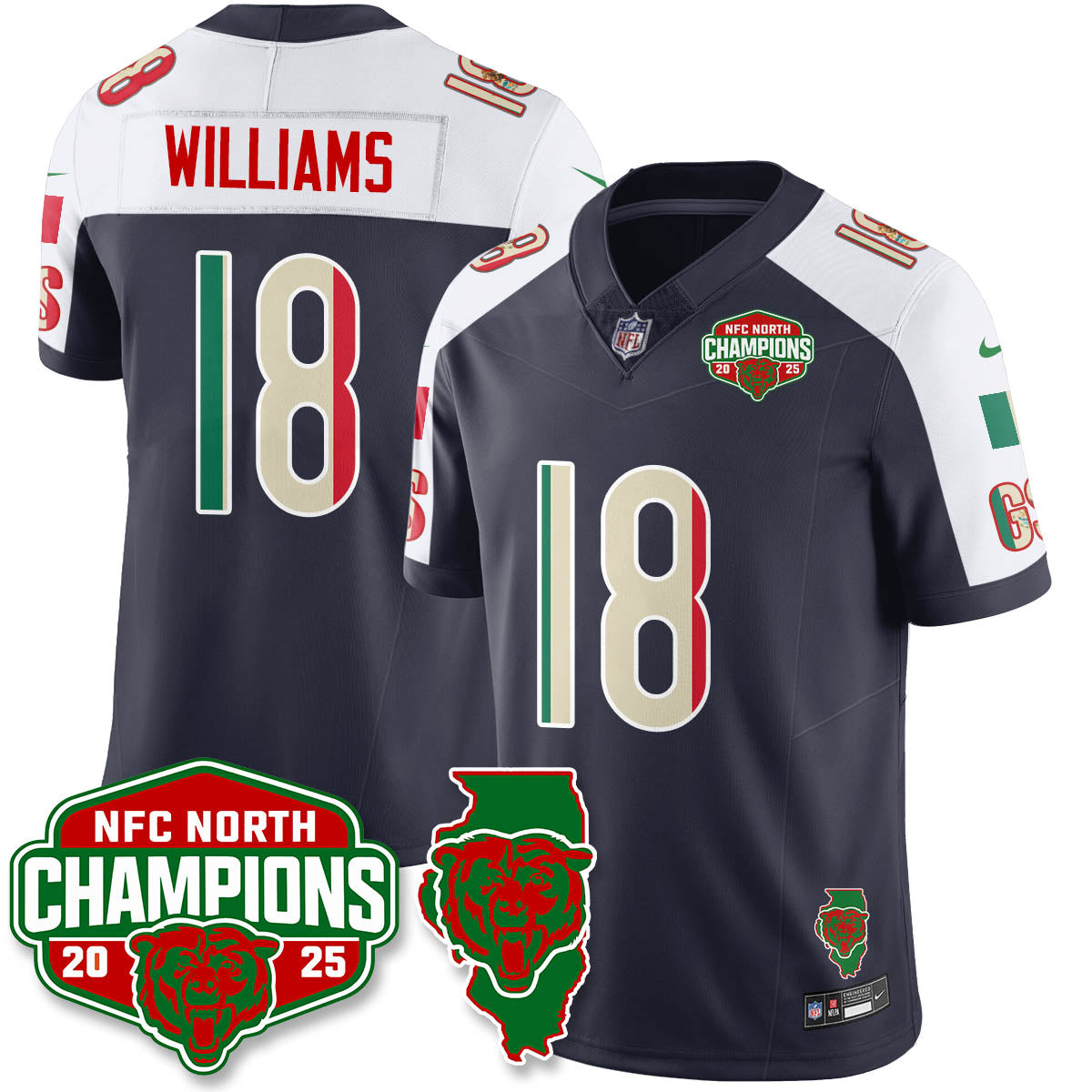 CHI Mexico NFC North Division Champions Vapor Limited Jersey - Stitched