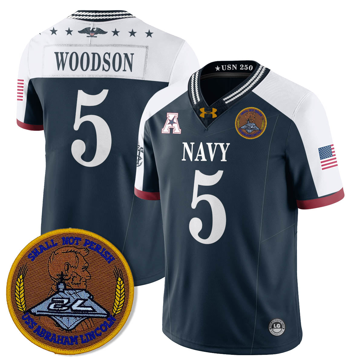 Navy MID Honoring the 250th Anniversary of the United States Navy Jersey - Stitched