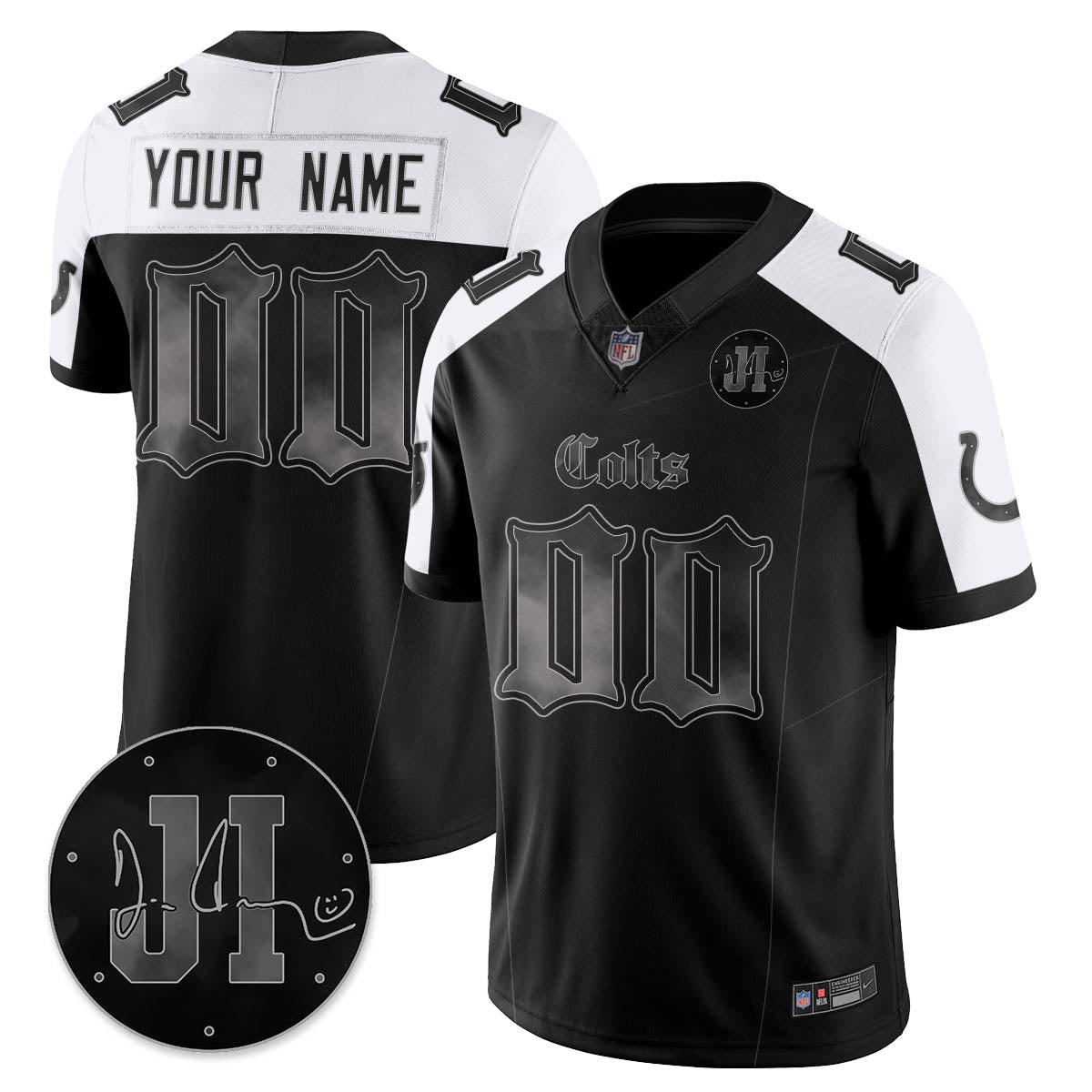 IND 'Dark Gothic' Vapor Limited Jersey - Jim Irsay Patch - Stitched