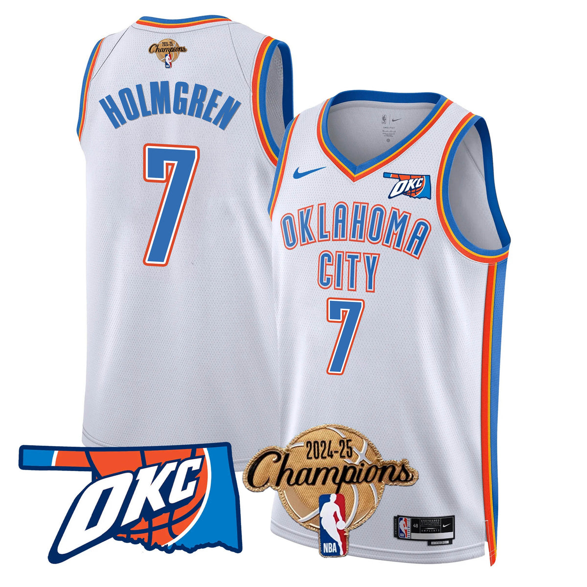 OKC 2024-25 Champions Jersey - Stitched