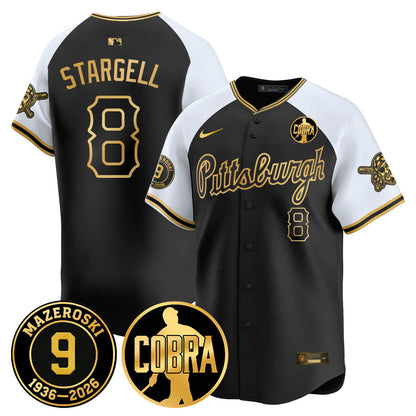PIT Memories Vapor Limited Gold Jersey - Bill Mazeroski Patch - Stitched