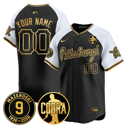PIT Memories Vapor Limited Gold Jersey - Bill Mazeroski Patch - Stitched