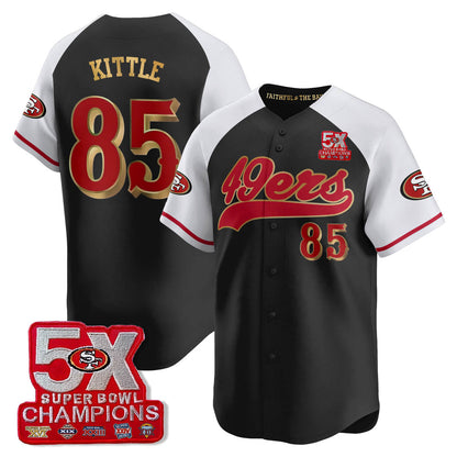 SF 5-Time Champions Patch Vapor Baseball Jersey - Stitched